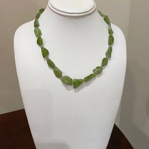 Peridot nugget necklace